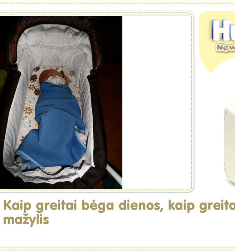 Hubertas auga kartu su Huggies ® Newborn: 21 gyvenimo diena