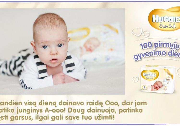 Mažylis auga kartu su Huggies® Elite Soft: 79 diena