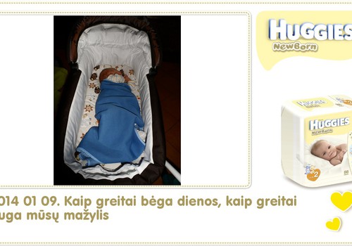 Hubertas auga kartu su Huggies ® Newborn: 21 gyvenimo diena