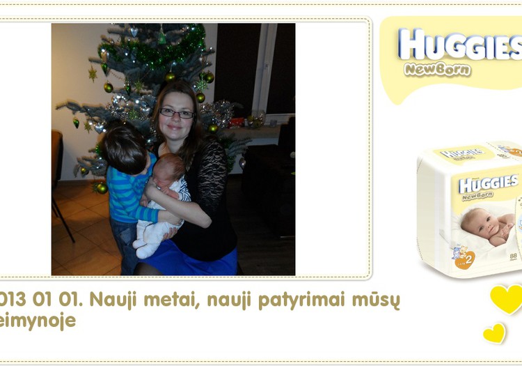 Hubertas auga kartu su Huggies ® Newborn: 12 gyvenimo diena