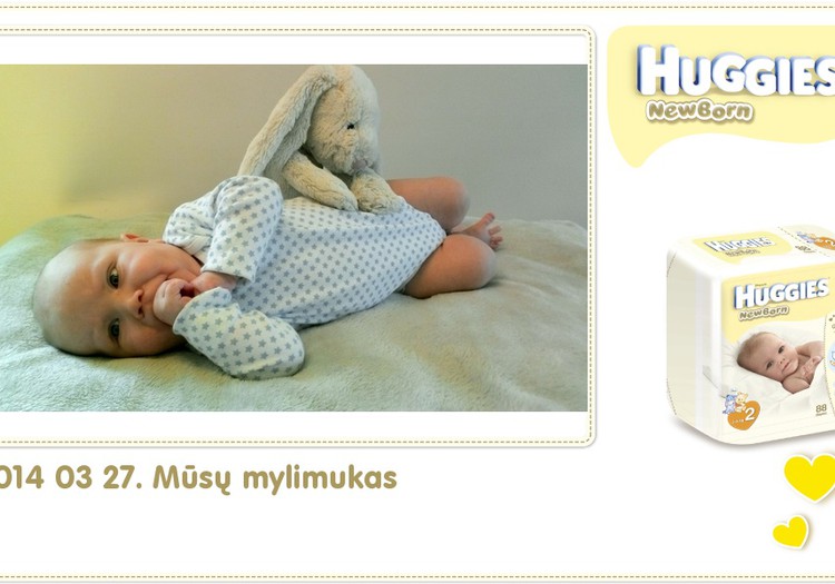 Hubertas auga kartu su Huggies ® Newborn: 96gyvenimo diena