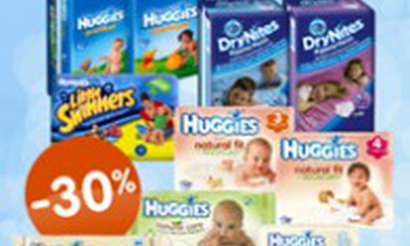 Vasario mėnesį "Eurovaistinėje" Huggies® produkcijai - iki 30% nuolaida!