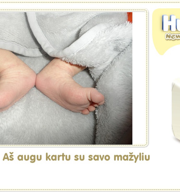 Hubertas auga kartu su Huggies ® Newborn: 28 gyvenimo diena