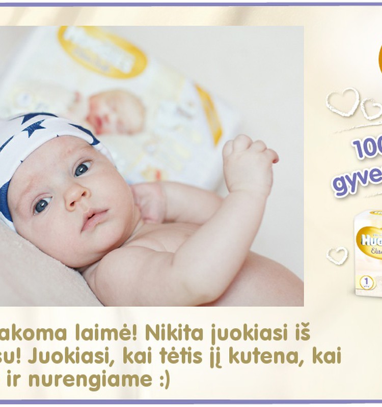 Mažylis auga kartu su Huggies® Elite Soft: 63 diena
