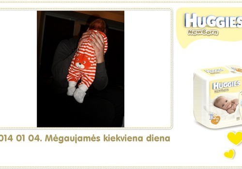 Hubertas auga kartu su Huggies ® Newborn: 16 gyvenimo diena