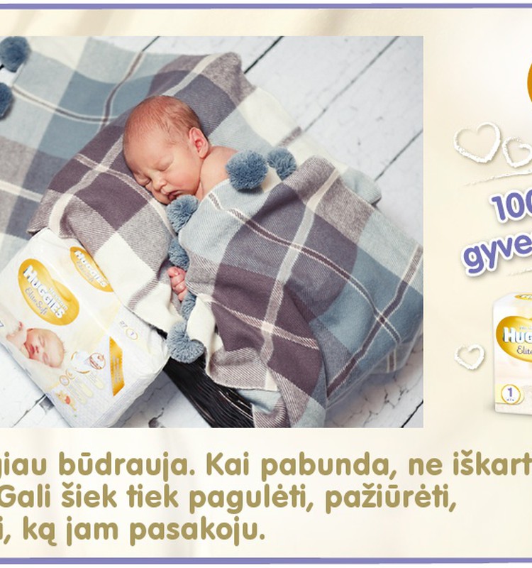 Mažylis auga kartu su Huggies® Elite Soft: 6 diena