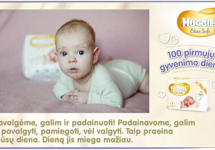 Mažylis auga kartu su Huggies® Elite Soft: 81 diena