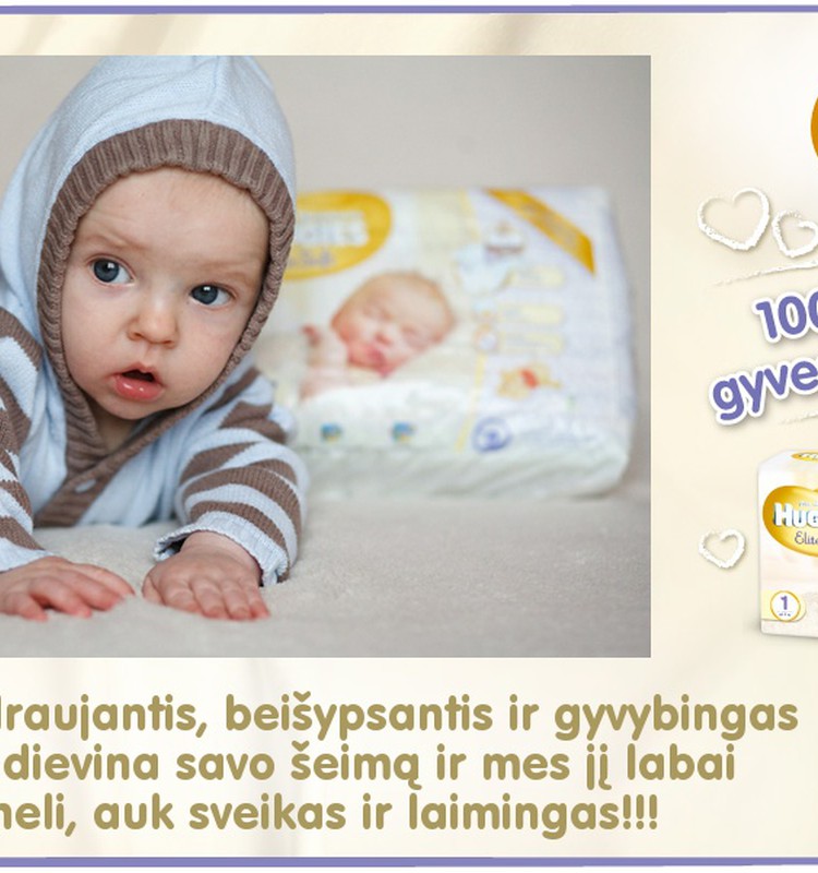 Mažylis auga kartu su Huggies® Elite Soft: 100 diena