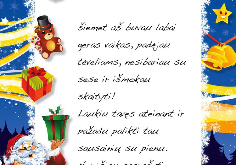 Ar vaikai rašo laiškus Kalėdų seneliui ir kokių dovanėlių prašo? 