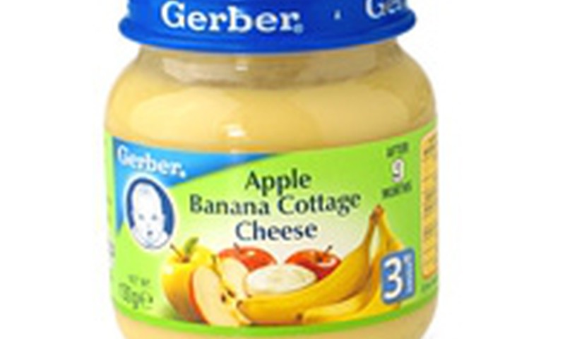 Gerber obuolių ir bananų tyrelė su varškės kremu – nuo 9 mėnesių