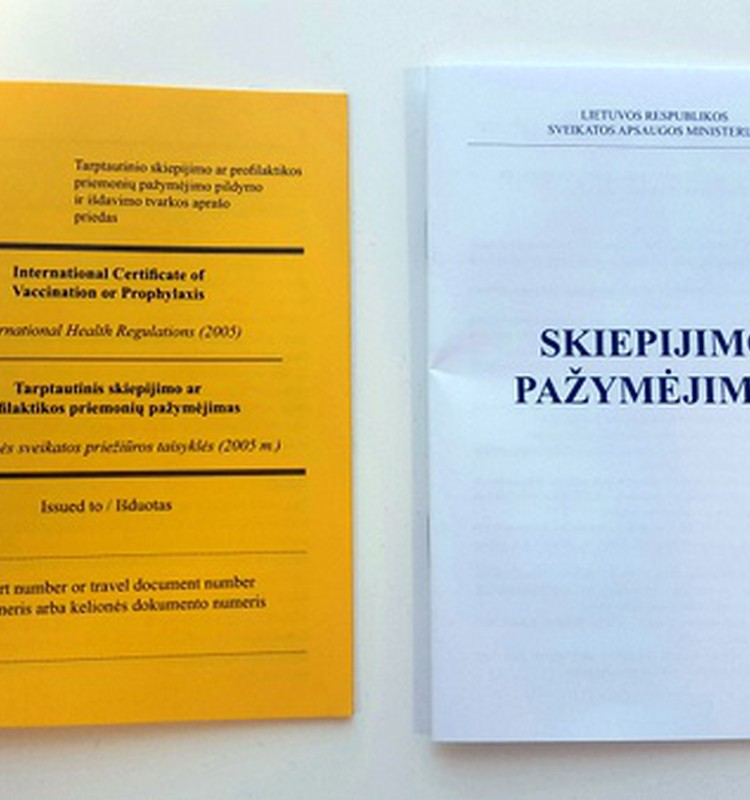 Skiepijimo pažymėjimai svarbūs ne tik vaikams ir keliautojams 