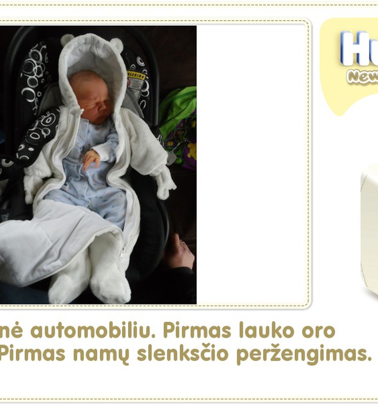 Hubertas auga kartu su Huggies ® Newborn: 4 gyvenimo diena