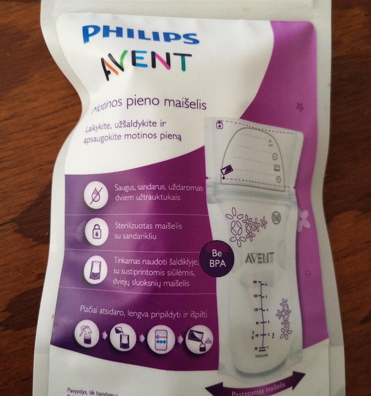 Philips Avent pieno saugojimo maišeliai