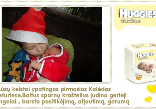 Hubertas auga kartu su Huggies ® Newborn: 5 gyvenimo diena
