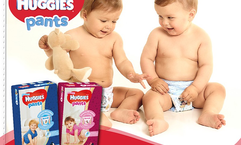 Naujo dizaino sauskelnės-kelnaitės Huggies® Pants - aktyviems mažyliams!