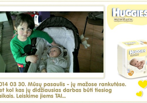 Hubertas auga kartu su Huggies ® Newborn: 99 gyvenimo diena