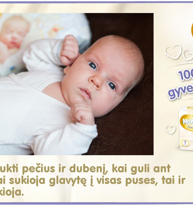 Mažylis auga kartu su Huggies® Elite Soft: 55 diena