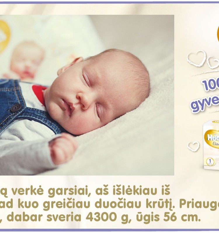 Mažylis auga kartu su Huggies® Elite Soft: 33 diena