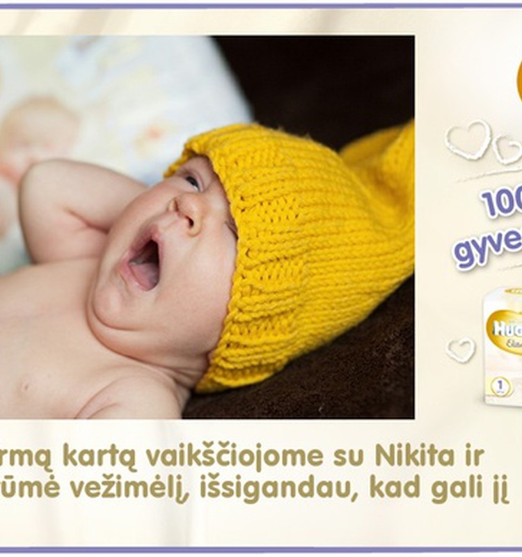 FOTO Mažylis auga kartu su Huggies® Elite Soft: 100 pirmųjų dienų