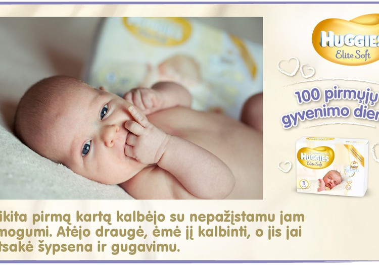 Mažylis auga kartu su Huggies® Elite Soft: 59 diena
