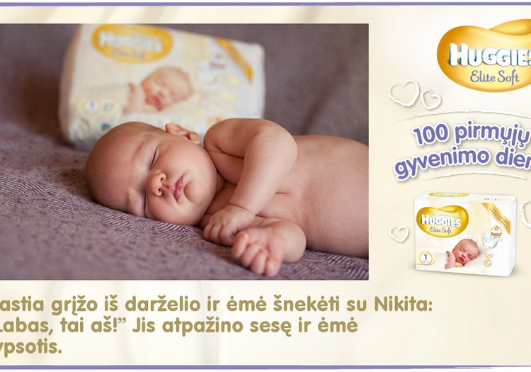 Mažylis auga kartu su Huggies® Elite Soft: 42 diena