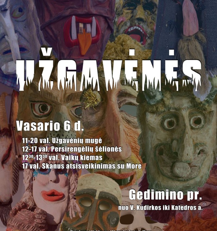 Vilniuje - Užgavėnių mugė Gedimino prospekte