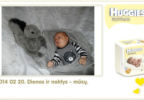 Hubertas auga kartu su Huggies ® Newborn: 61 gyvenimo diena