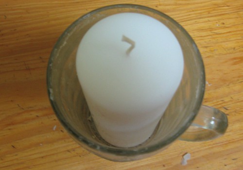 Kavos pupelių žvakė