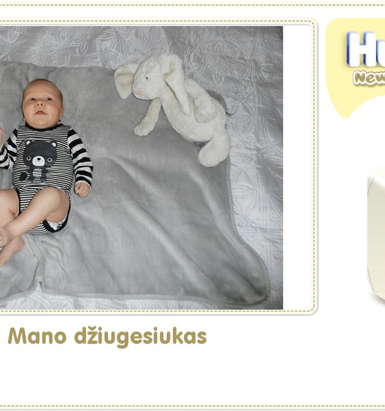 Hubertas auga kartu su Huggies ® Newborn:63 gyvenimo diena