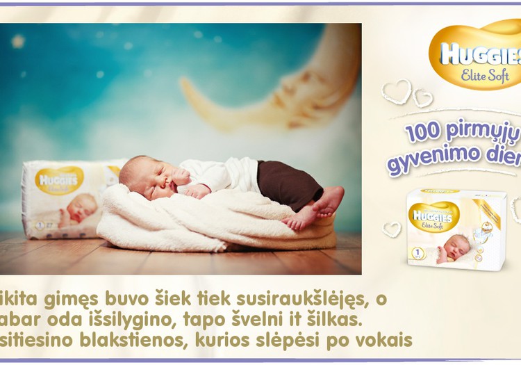 Mažylis auga kartu su Huggies® Elite Soft: 5 diena