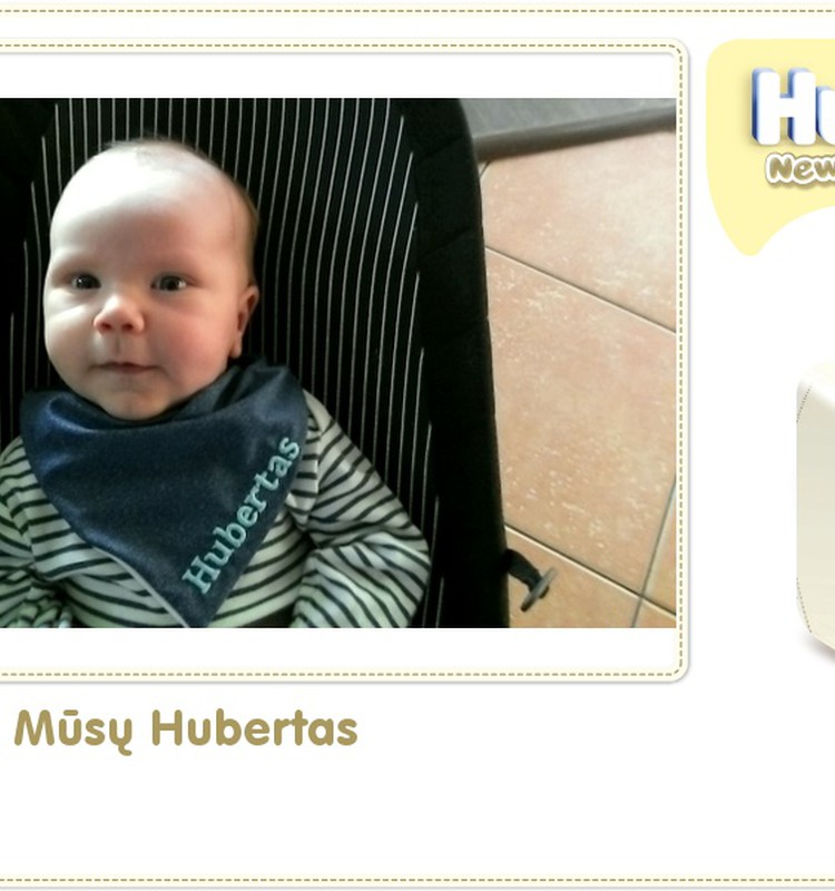 Hubertas auga kartu su Huggies ® Newborn: 48 gyvenimo diena