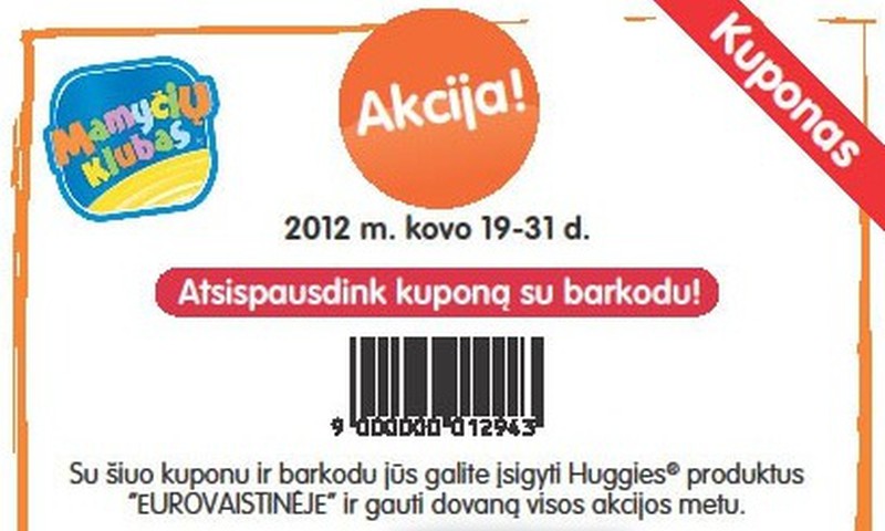 Tai bent pasiūlymas: atsispausdink kuponą ir gauk dovanų!