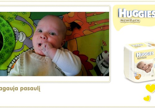 Hubertas auga kartu su Huggies ® Newborn: 95 gyvenimo diena