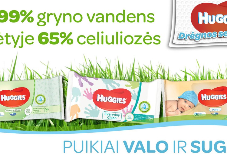 Drėgnos servetėlės Huggies® - geriausias pagalbininkas vasarą