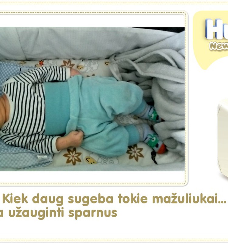 Hubertas auga kartu su Huggies ® Newborn: 38 gyvenimo diena