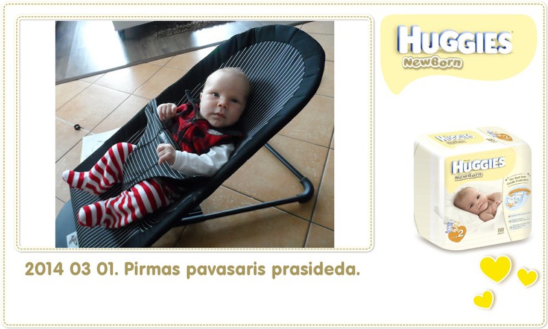 Hubertas auga kartu su Huggies ® Newborn: 70 gyvenimo diena