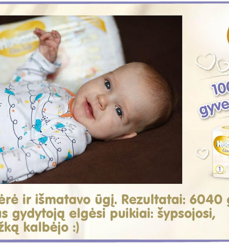 Mažylis auga kartu su Huggies® Elite Soft: 98 diena