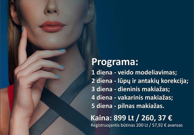 Povilo Staniulionio MAKE UP mokymai Klaipėdoje