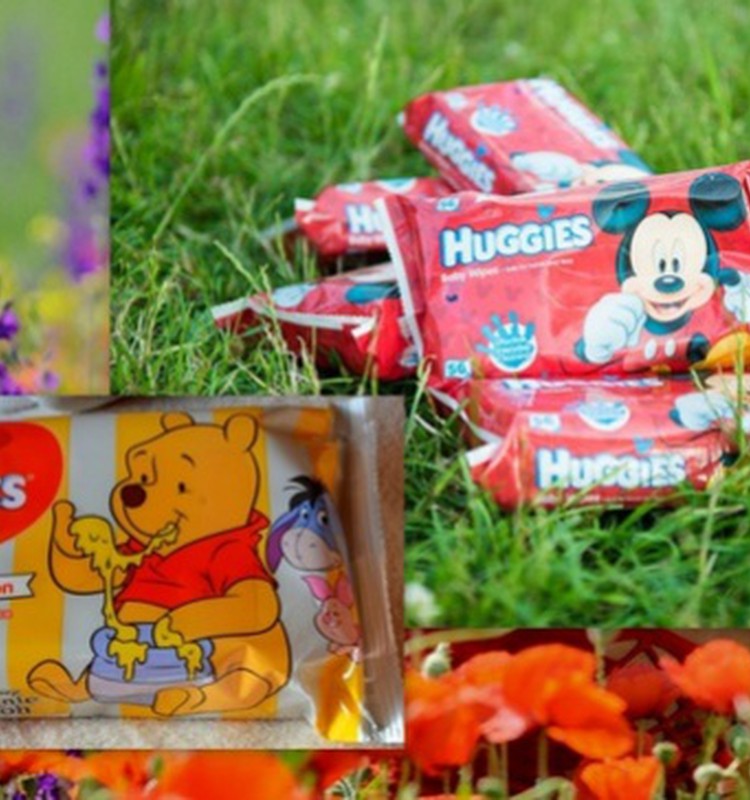 Kur radote drėgnų servetėlių Huggies® su Mike Pūkuotuku?