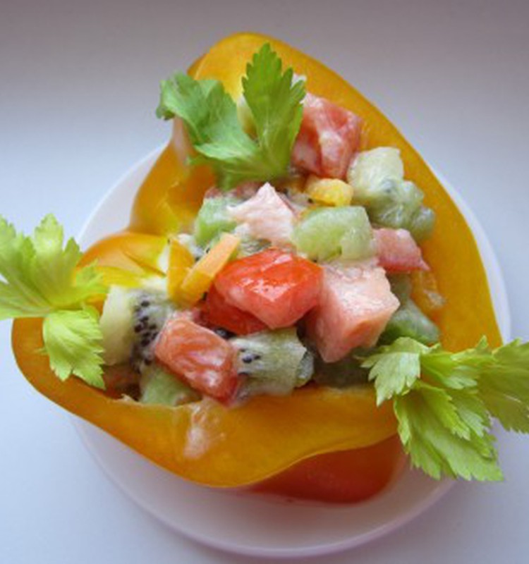 Daržovių-vaisių salotos "Vitaminų krepšelis" 