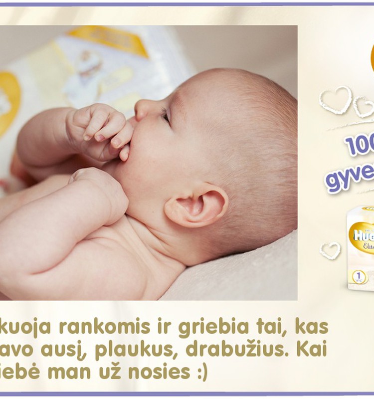 Mažylis auga kartu su Huggies® Elite Soft: 60 diena
