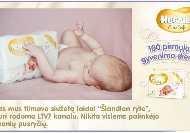 Mažylis auga kartu su Huggies® Elite Soft: 92 diena