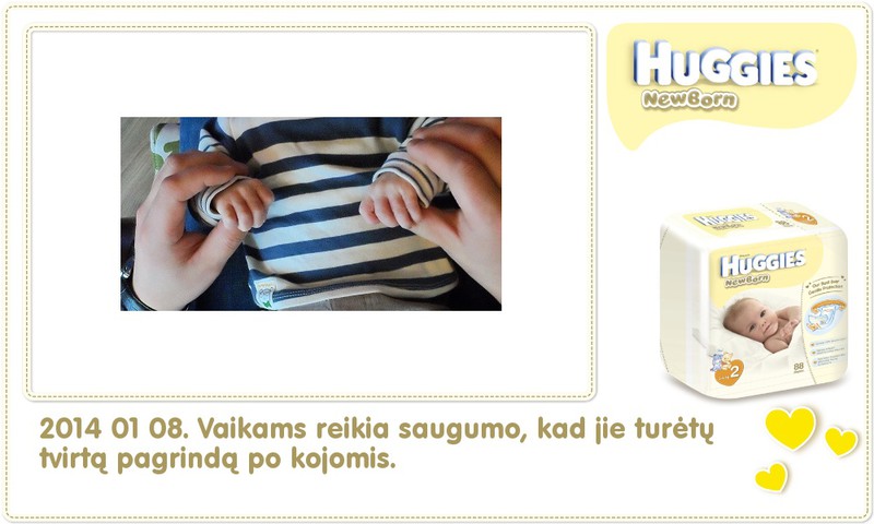 Hubertas auga kartu su Huggies ® Newborn: 20 gyvenimo diena