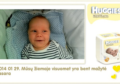 Hubertas auga kartu su Huggies ® Newborn: 39 gyvenimo diena