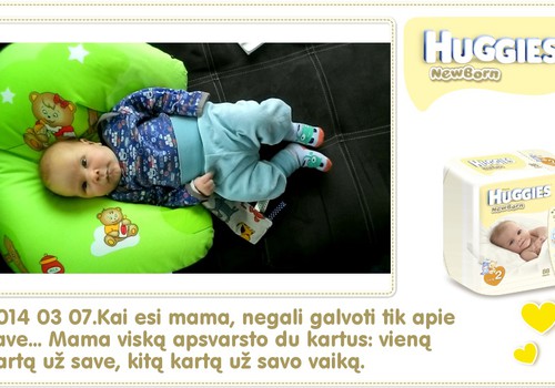 Hubertas auga kartu su Huggies ® Newborn: 76 gyvenimo diena