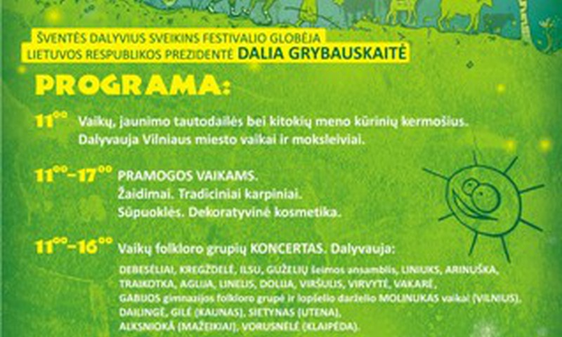 Prezidentūroje sekmadienį aidės vaikų juokas. Kviečiami visi!