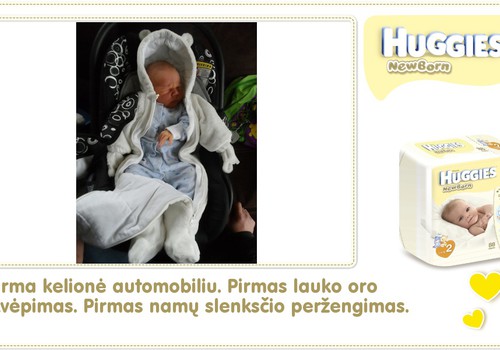 Hubertas auga kartu su Huggies ® Newborn: 4 gyvenimo diena