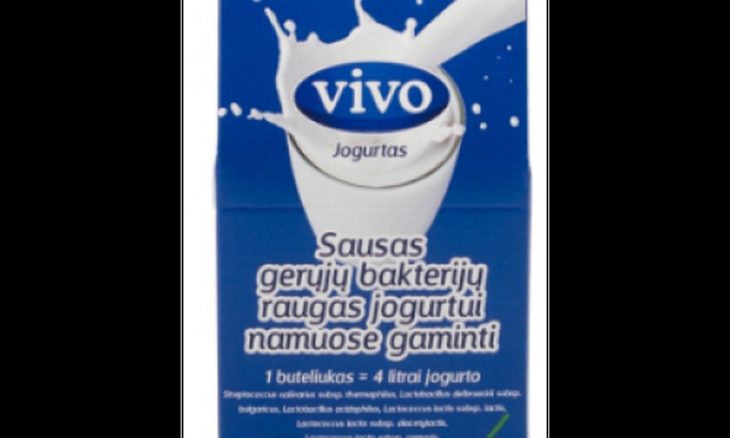 Esame VVK studentai ir vykdome apklausa apie gerųjų bakterijų raugą "VIVO" jogurtą.