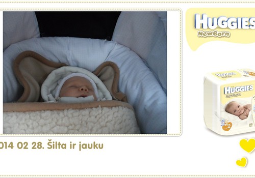 Hubertas auga kartu su Huggies ® Newborn: 69 gyvenimo diena