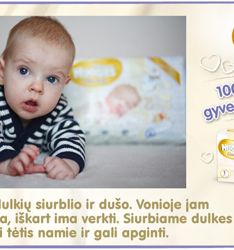 Mažylis auga kartu su Huggies® Elite Soft: 97 diena